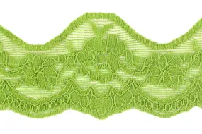 1 3/4" Leaf Green Stretch Lace