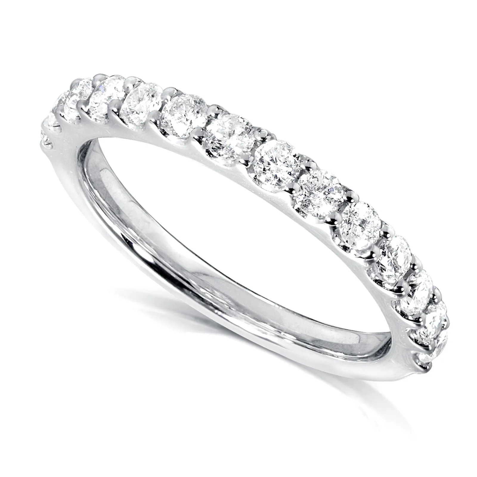 1/2ct.tw Round Brilliant Diamond Prong Band