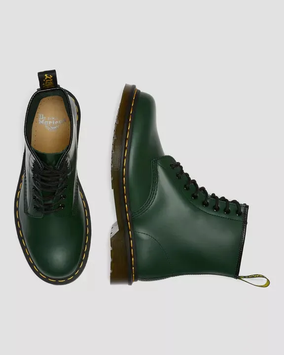 1460 Green Leather Lace Up Boots