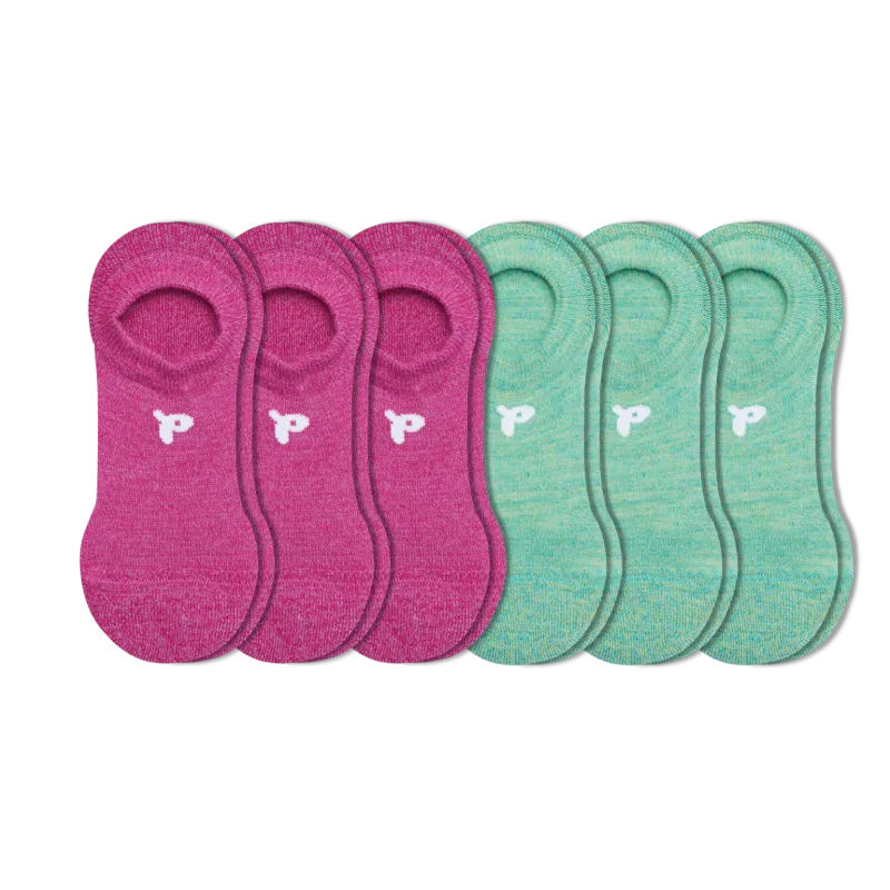 6 Pack - Women's No Show Socks