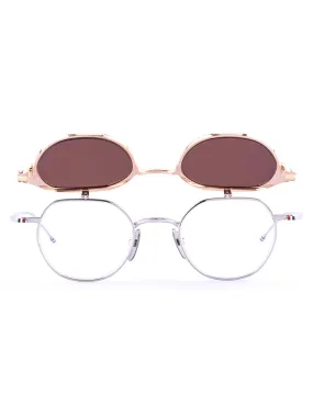 812A-710 Clip-On Rose Gold Plated Titanium Sunglasses