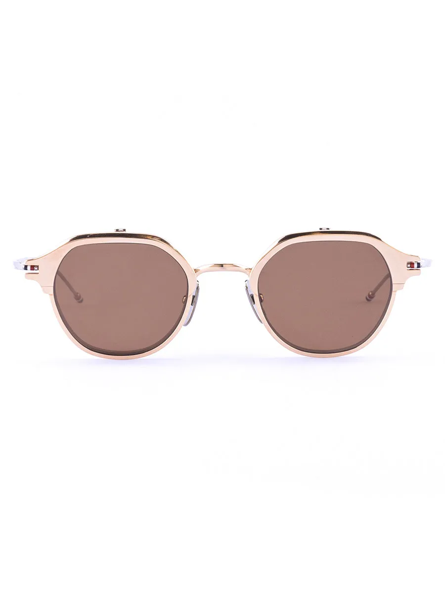 812A-710 Clip-On Rose Gold Plated Titanium Sunglasses