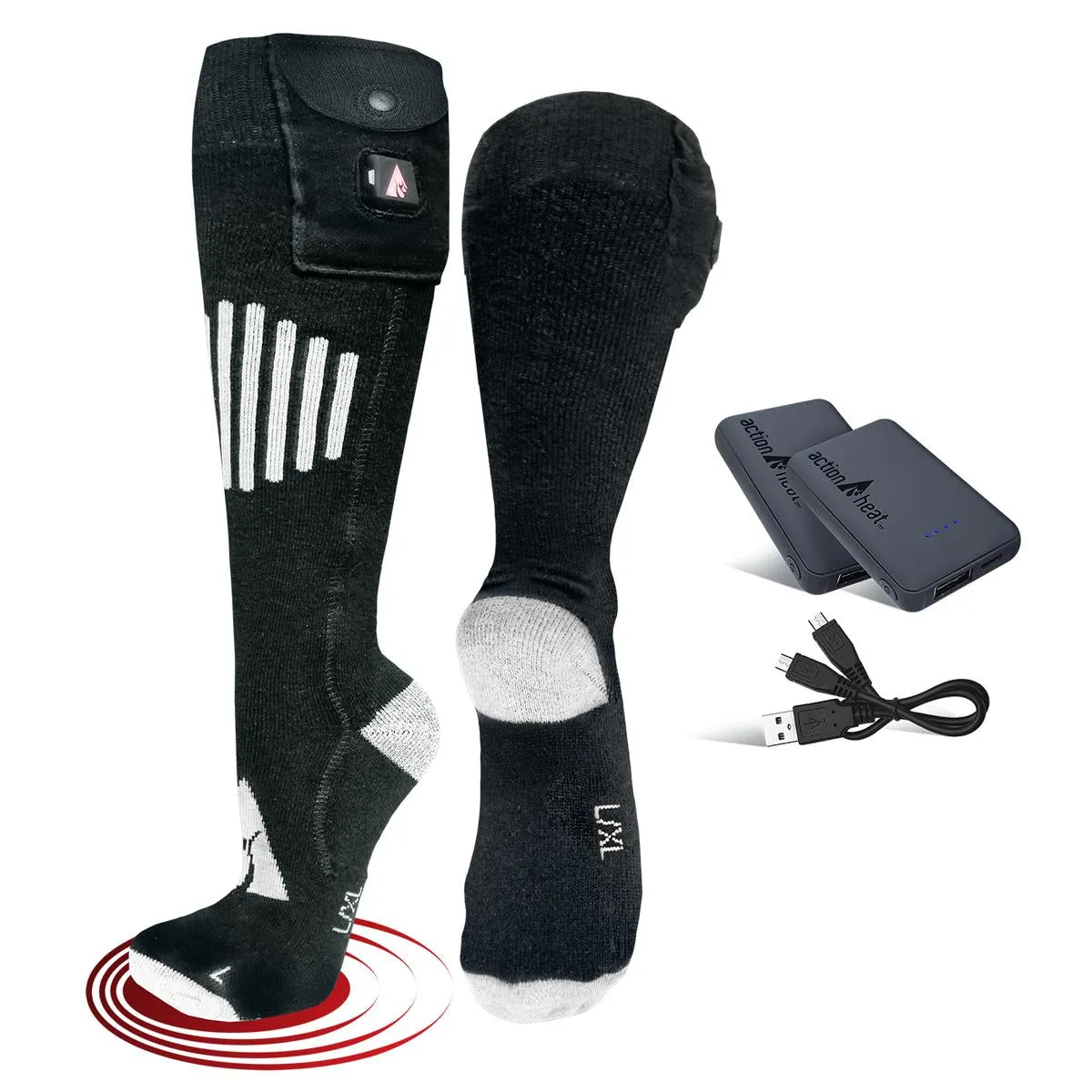 ActionHeat 5V Cotton Battery Heated Socks