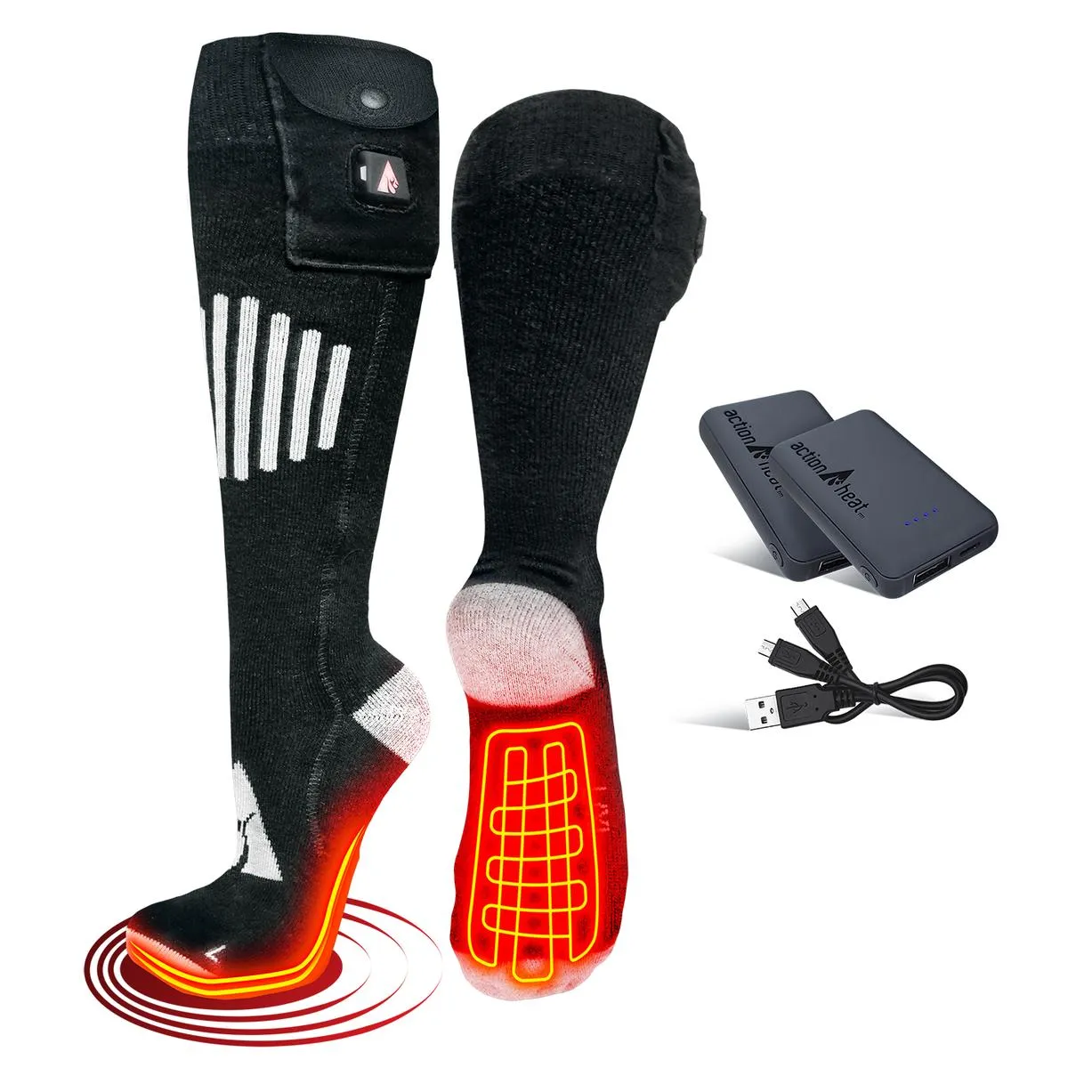 ActionHeat 5V Cotton Battery Heated Socks