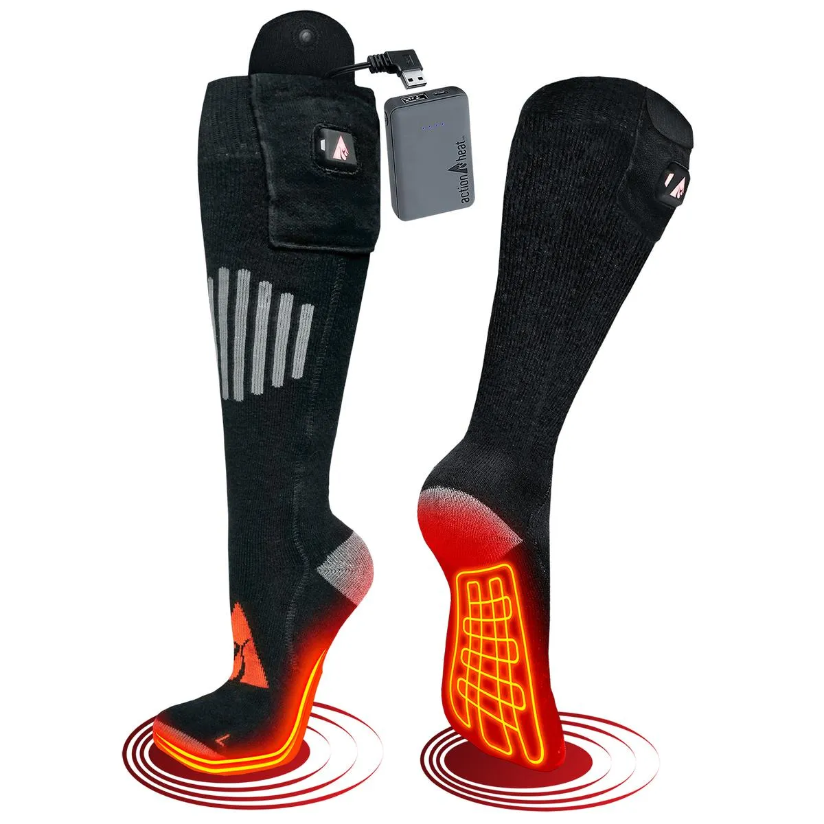 ActionHeat 5V Wool Battery Heated Socks