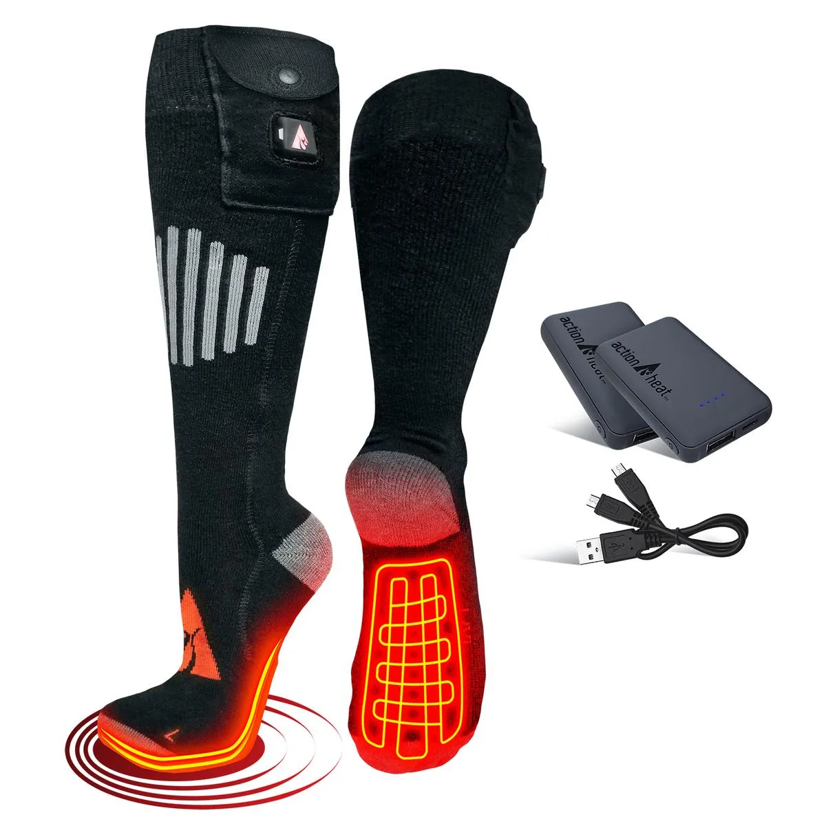 ActionHeat 5V Wool Battery Heated Socks