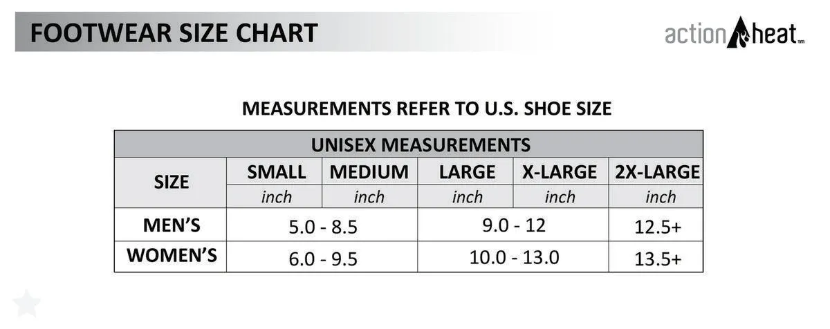 ActionHeat AA Cotton Battery Heated Socks