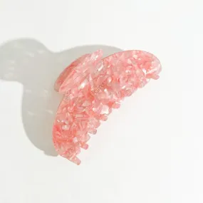 Amelia Claw Clip in Rose Quartz