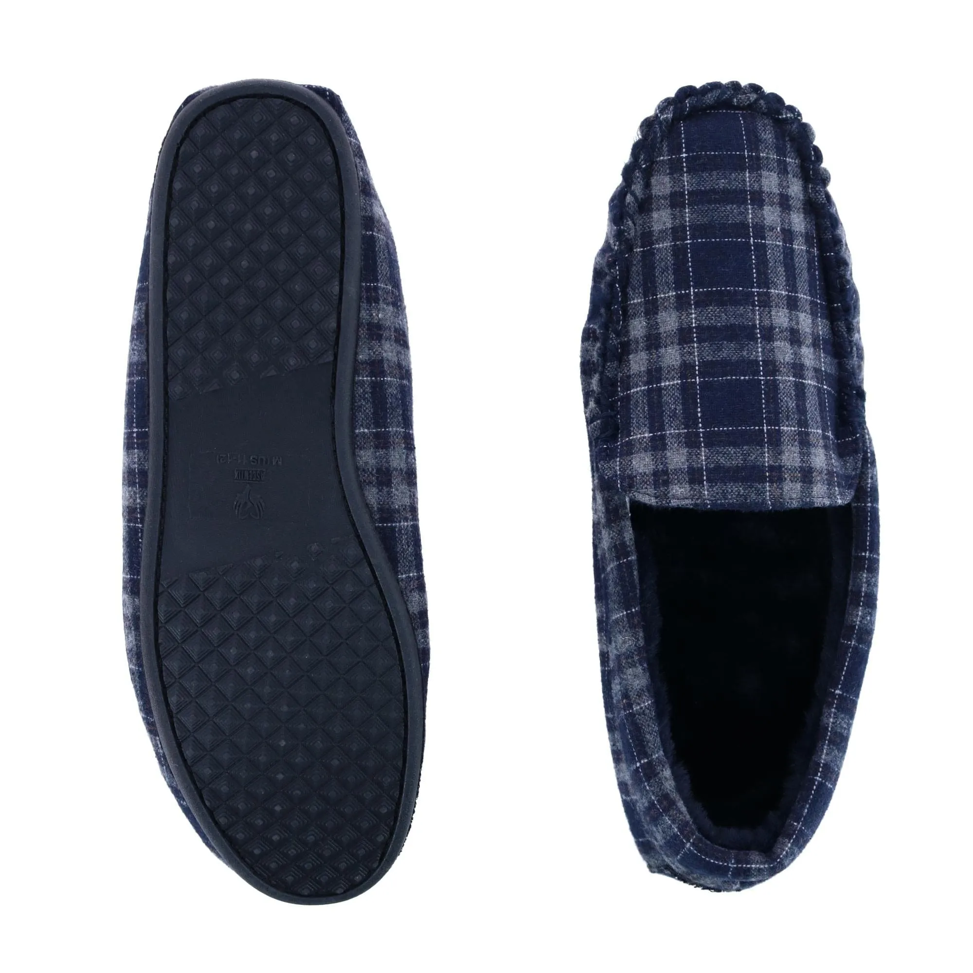 Ascentix Men's Slip On Plaid Slipper