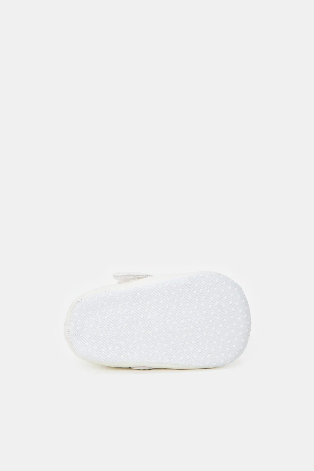 Baby White Velcro Pram Shoe