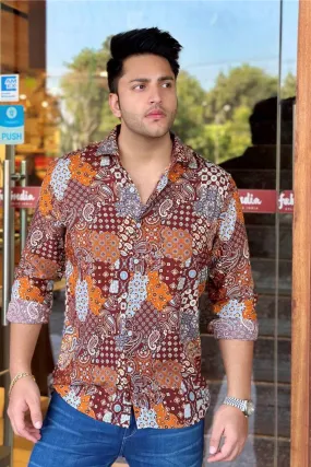 Brown Bohemian  Shirt