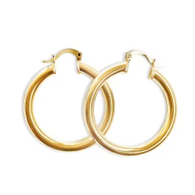 Chunky Rory Hoops (Big) - Gold Filled