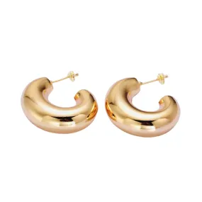 Chunky Trendy Hoops - Gold Filled