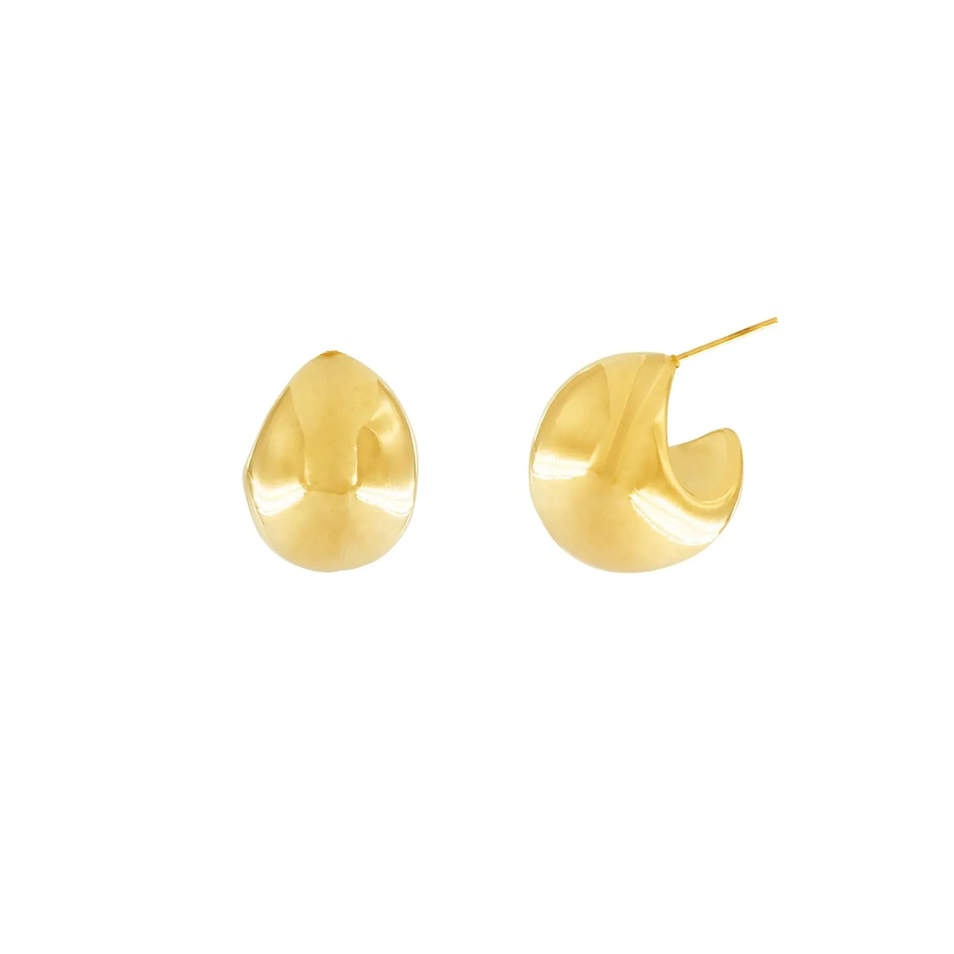 Courage Waterproof Chunky Sphere Earring 18K Gold Plating