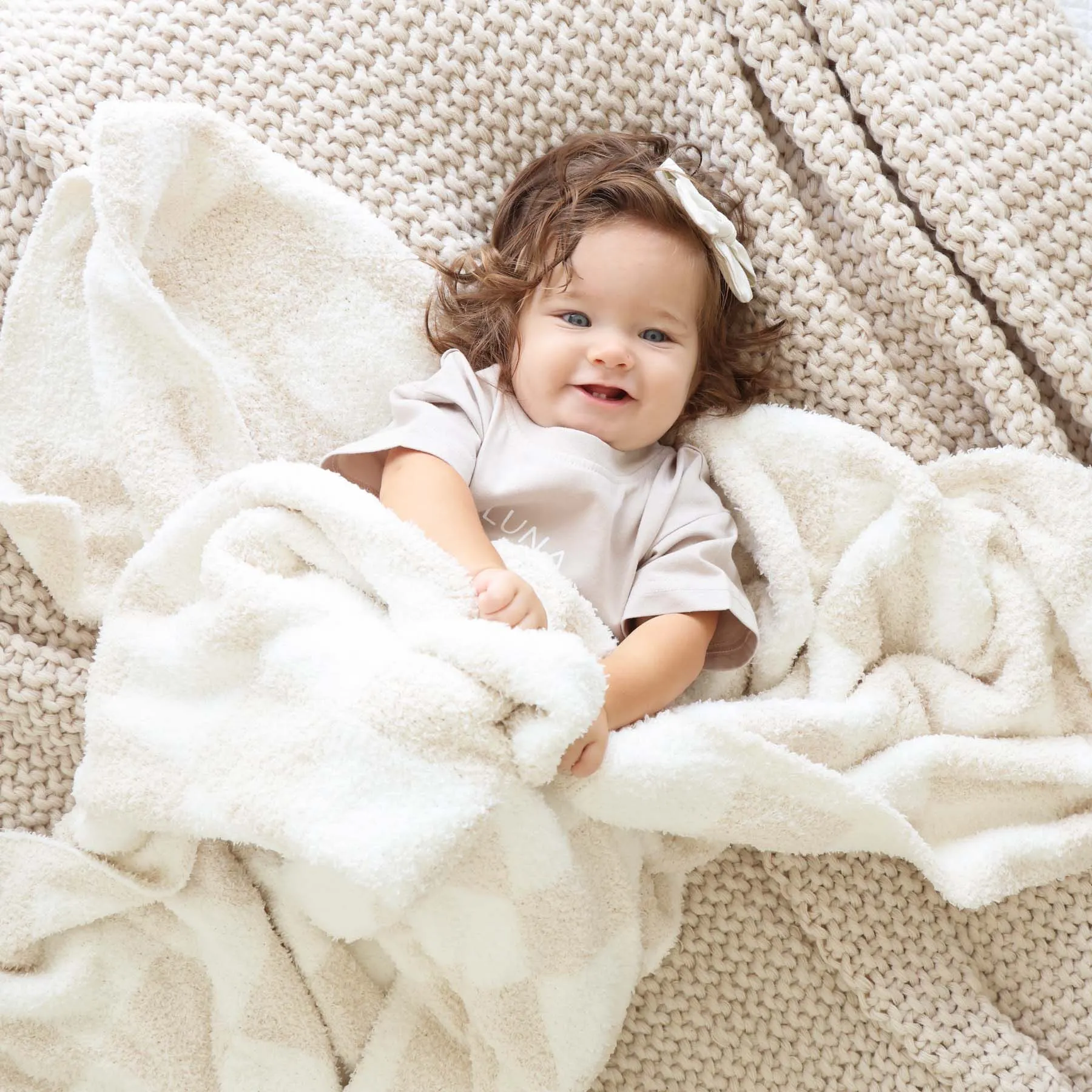 CuddleLane™ Luxe Blankets | Toffee Check