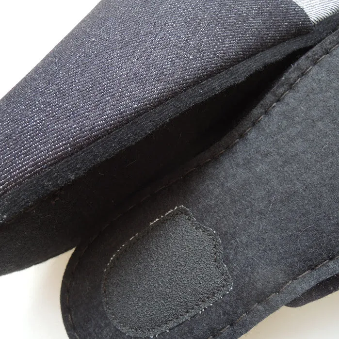 Denim Hiroshima Slippers Simple 4 size [Small / Medium / Large / XL]