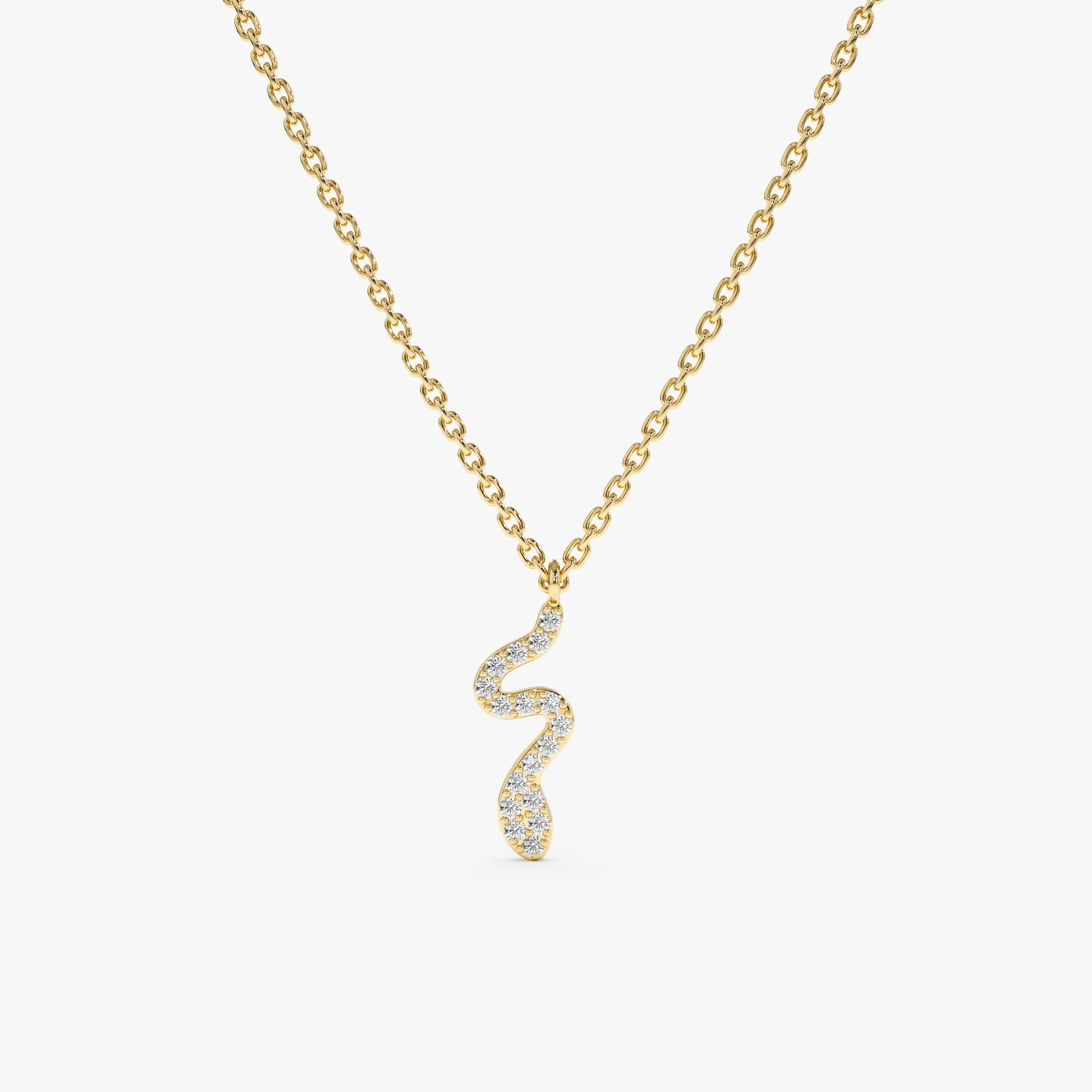 Diamond Snake Necklace, Serpe