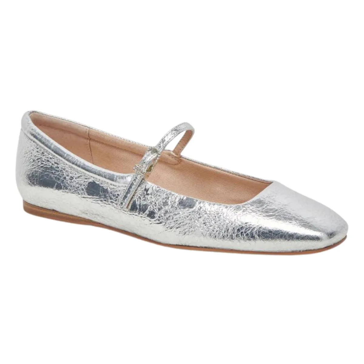 Dolce Vita Women's Reyes Ballet MJ Silver Distressed Leather