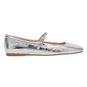 Dolce Vita Women's Reyes Ballet MJ Silver Distressed Leather