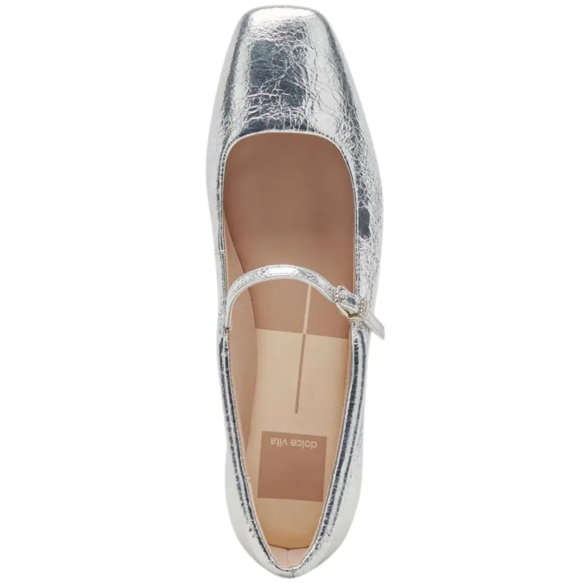 Dolce Vita Women's Reyes Ballet MJ Silver Distressed Leather