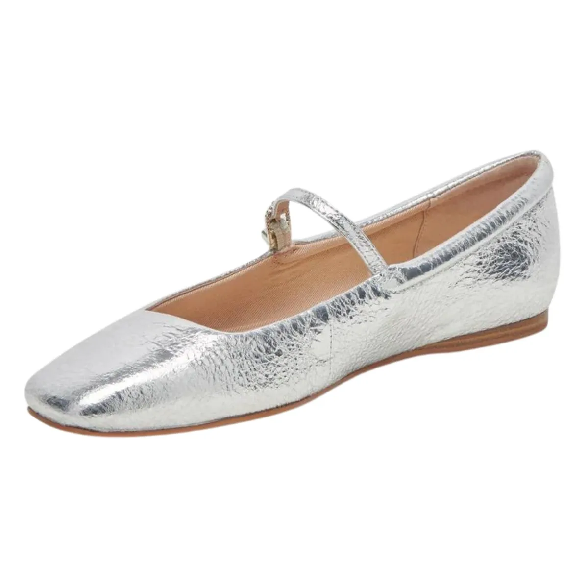 Dolce Vita Women's Reyes Ballet MJ Silver Distressed Leather