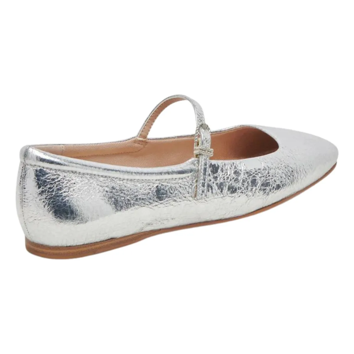 Dolce Vita Women's Reyes Ballet MJ Silver Distressed Leather