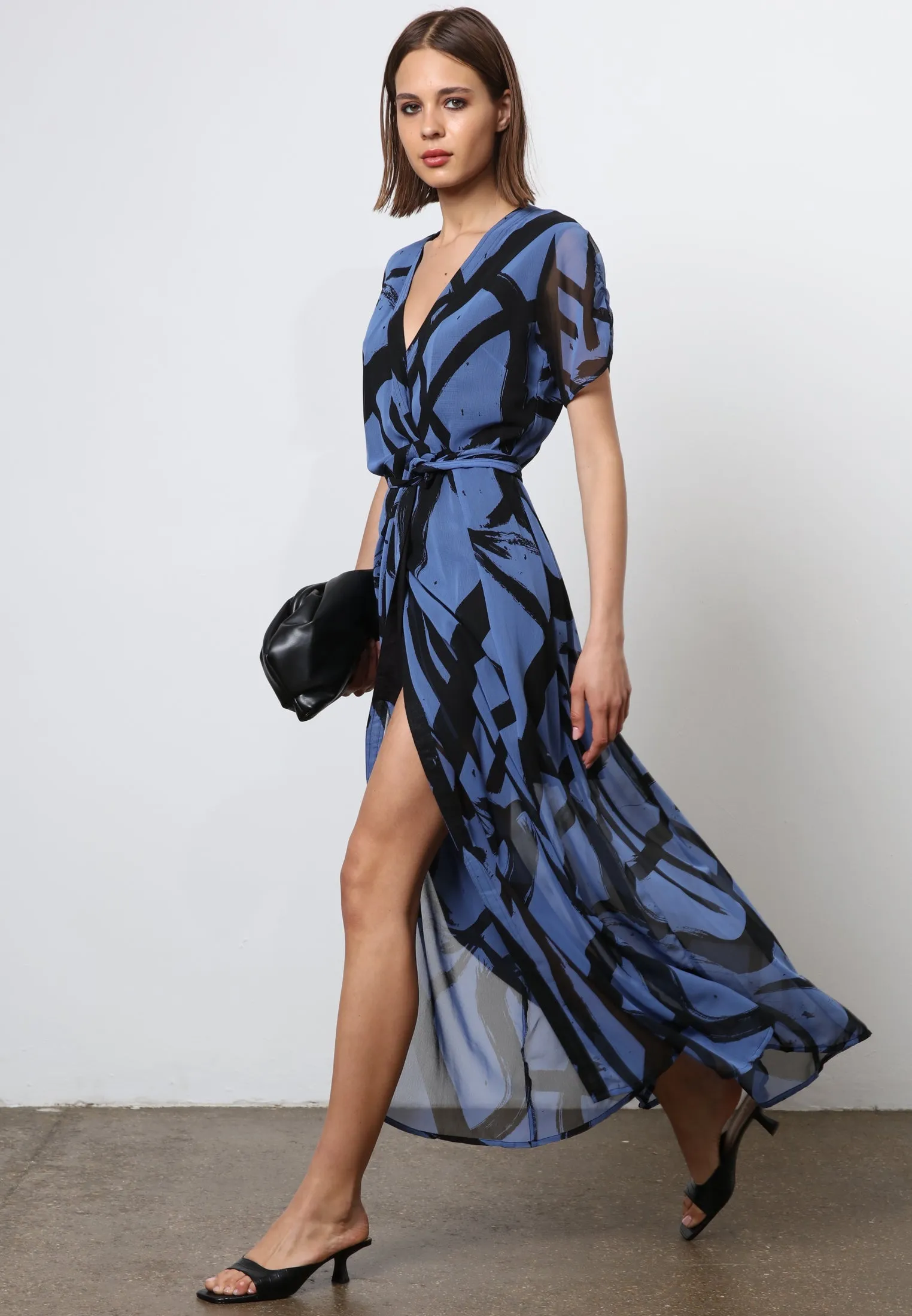 DUSK MAXI DRESS BLUE & BLACK