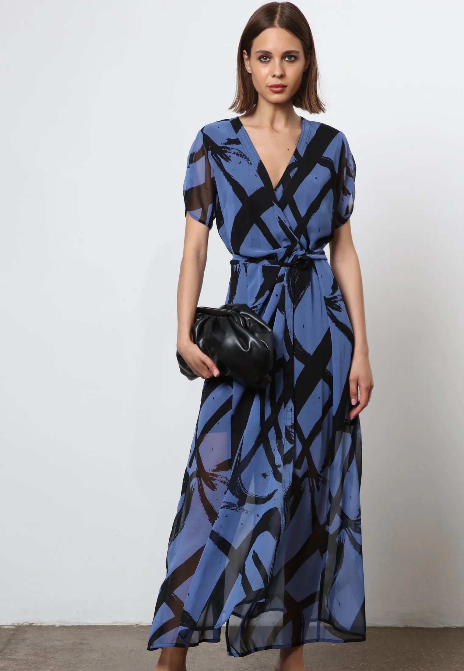 DUSK MAXI DRESS BLUE & BLACK