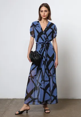 DUSK MAXI DRESS BLUE & BLACK