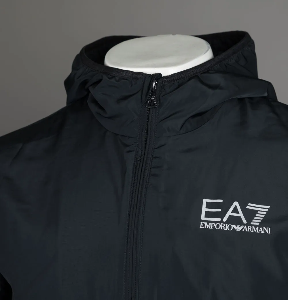 EA7 Lightweight Hooded Bomber Jacket Black