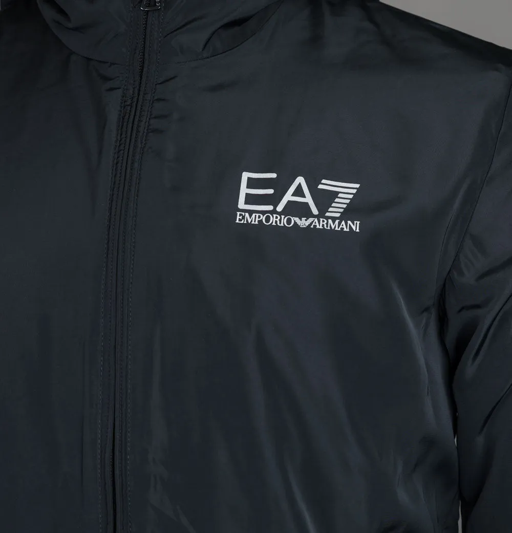 EA7 Lightweight Hooded Bomber Jacket Black