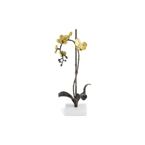 Gold Orchid Stem Sculpture