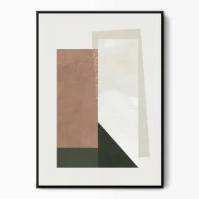 Half Inclined Framed Abstract Canvas Art