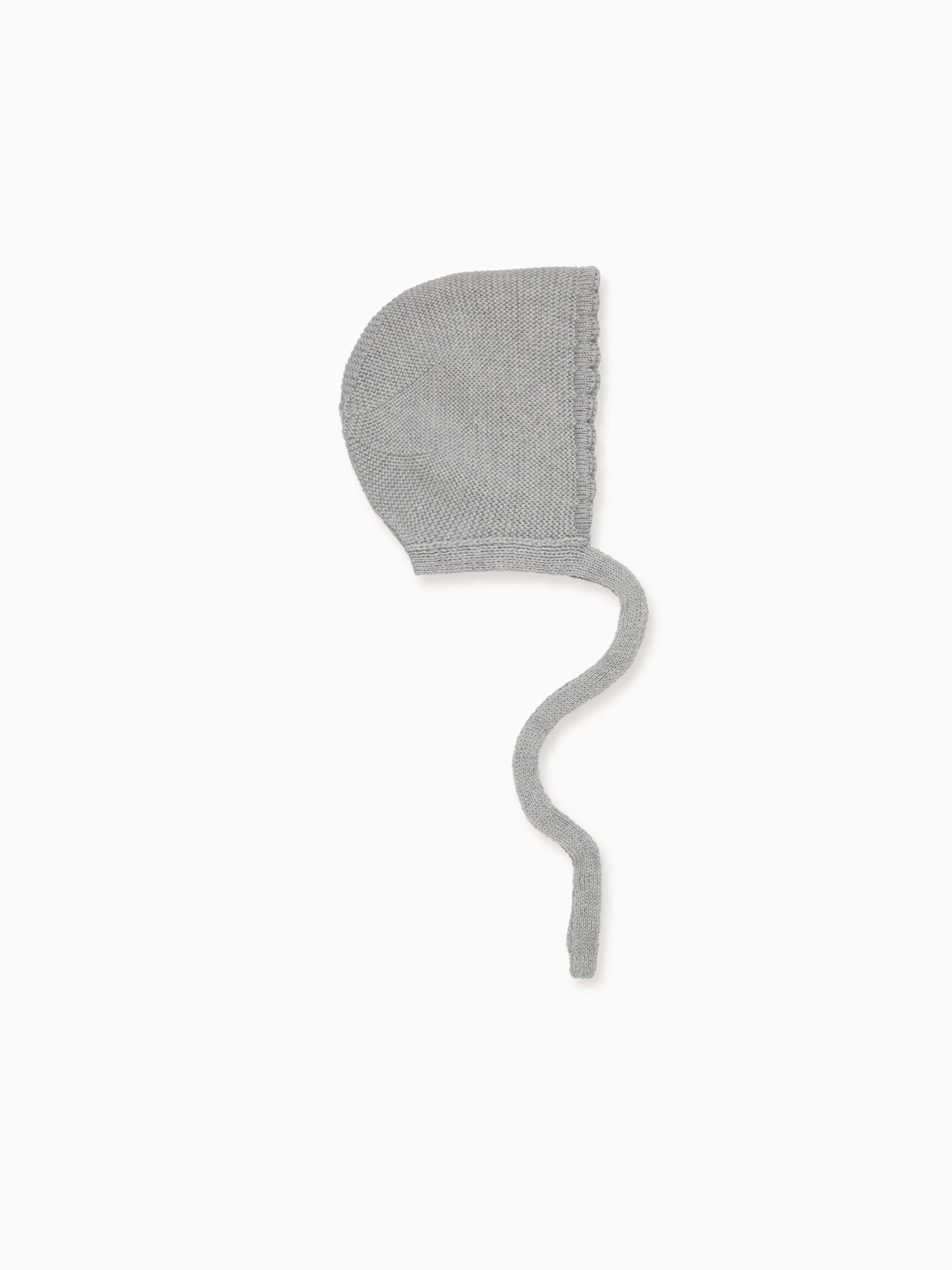 Light Grey Melange Olfa Merino Baby Knitted Bonnet