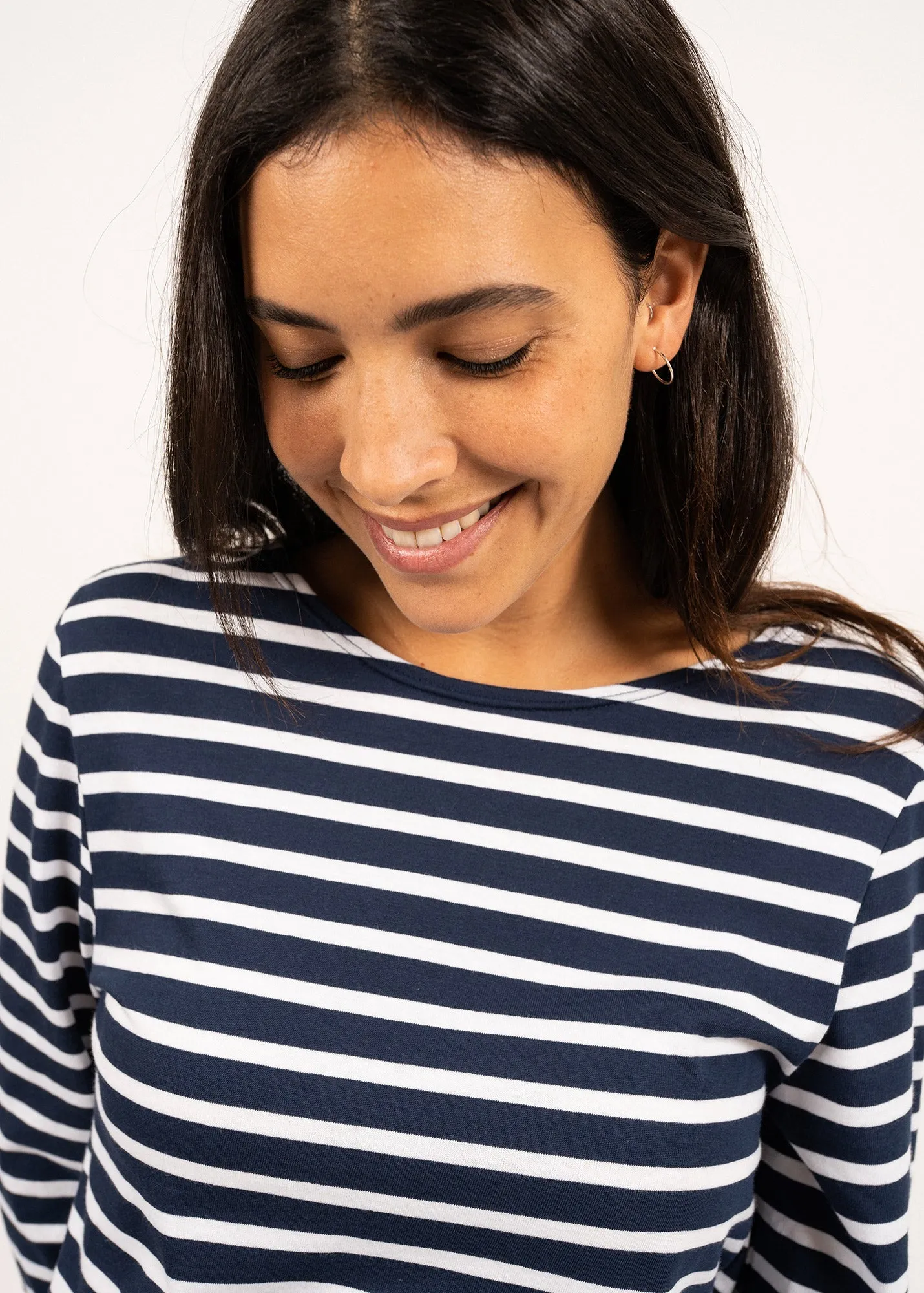 MINQUIERS MODERN - Authentic Breton Stripe Shirt | Soft Cotton | Men Fit (NAVY / WHITE)