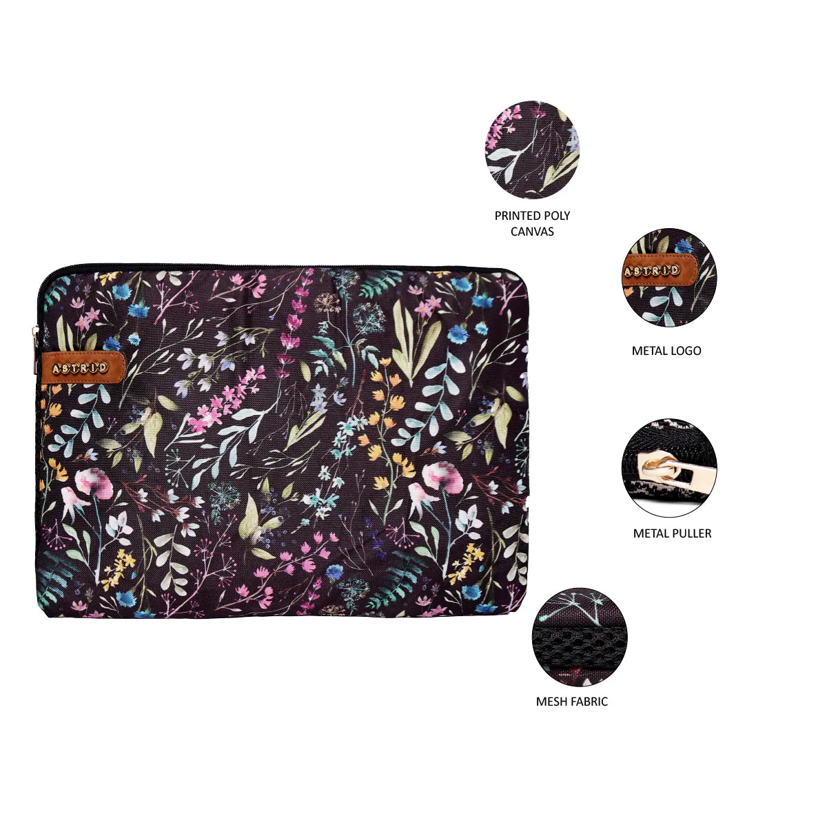 Multi Color Flower Pattren Sleeve Laptop Bag