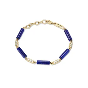 Palace Diamond Bead Bracelet Lapis