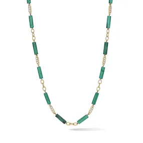 Palace Diamond Bead Chain Malachite