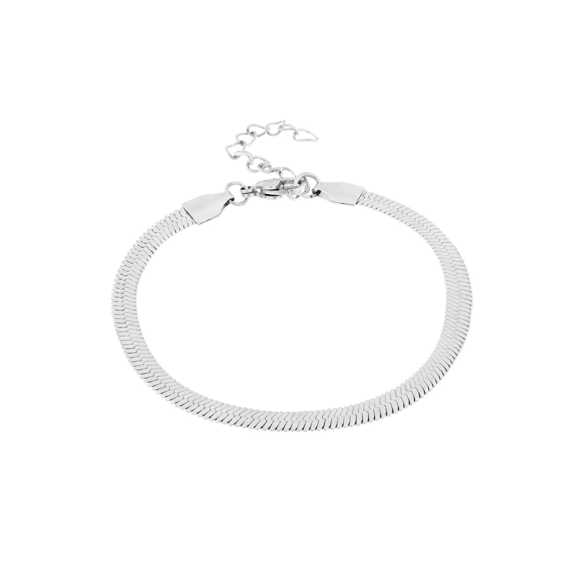 Passion Waterproof 4mm Snake Bracelet Silver Plating