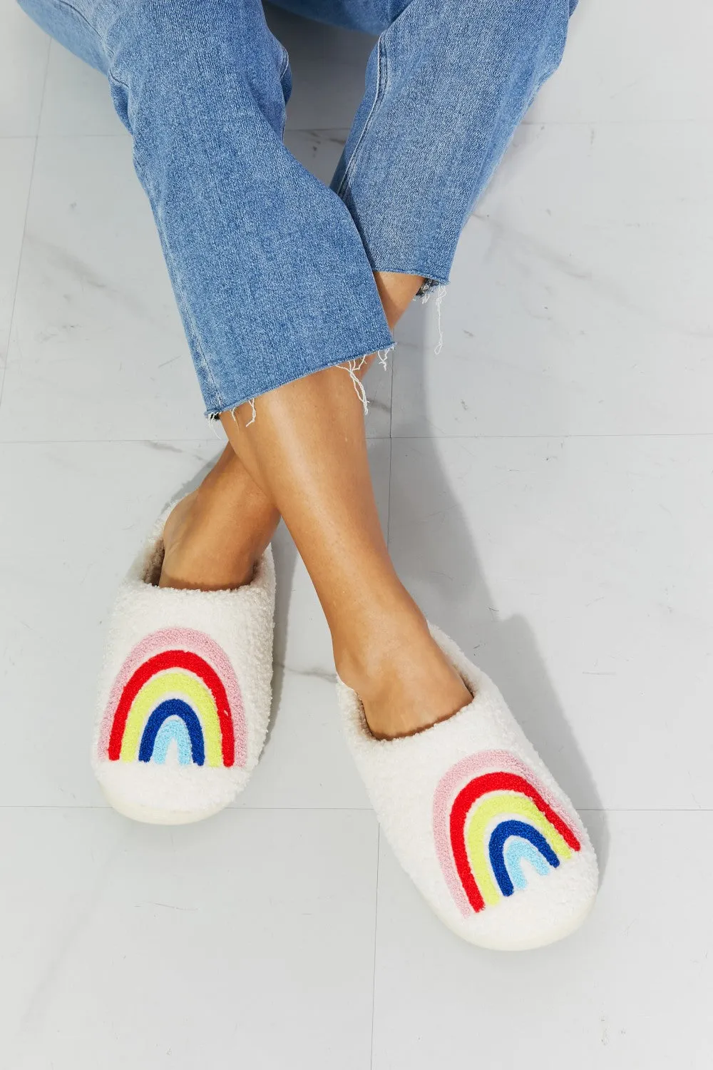 Rainbow Plush Slipper