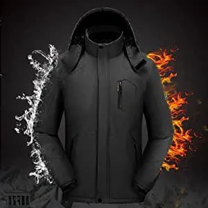 Romano nx Canada Men's 100% Waterproof Ski Jacket Warm Winter Canadian Snow Coat Mountain Windbreaker Hooded Raincoat Snowboarding Jacket with Hood for Minus Degree