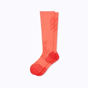 Running Knee High Compression Sock – Coral