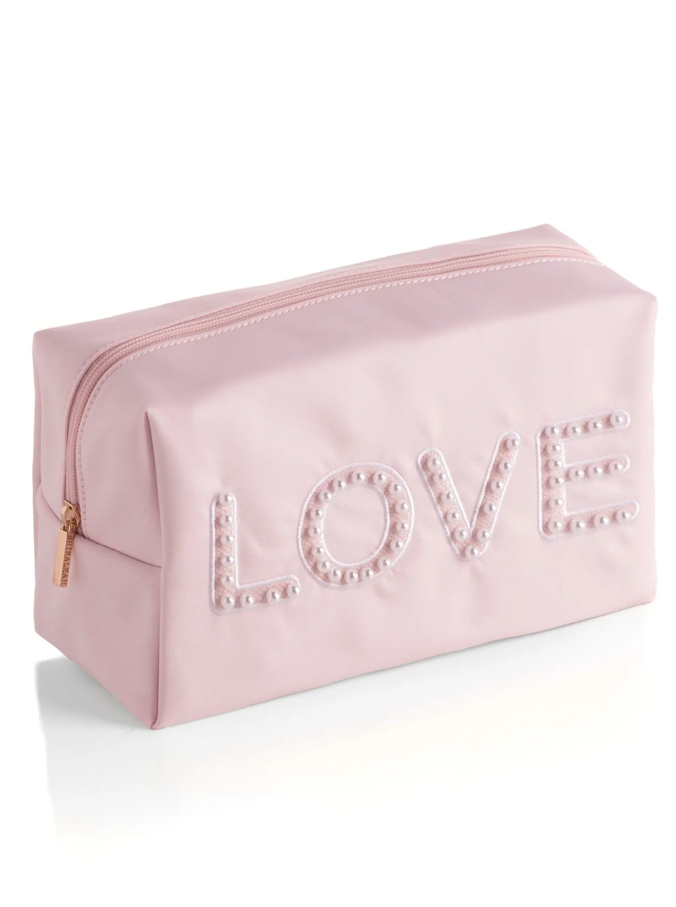 Shiraleah "Love" Zip Pouch, Blush