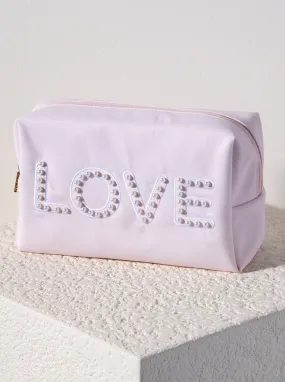 Shiraleah "Love" Zip Pouch, Blush